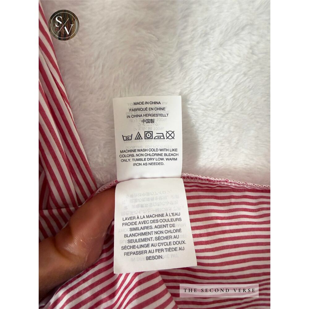 J. Crew Spaghetti Strap Stripe Red White Dress Size 10 - Picture 11 of 11